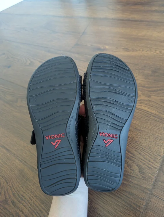 Vionic Rio Sandals Black Slip On Size 6 - Picture 5 of 8